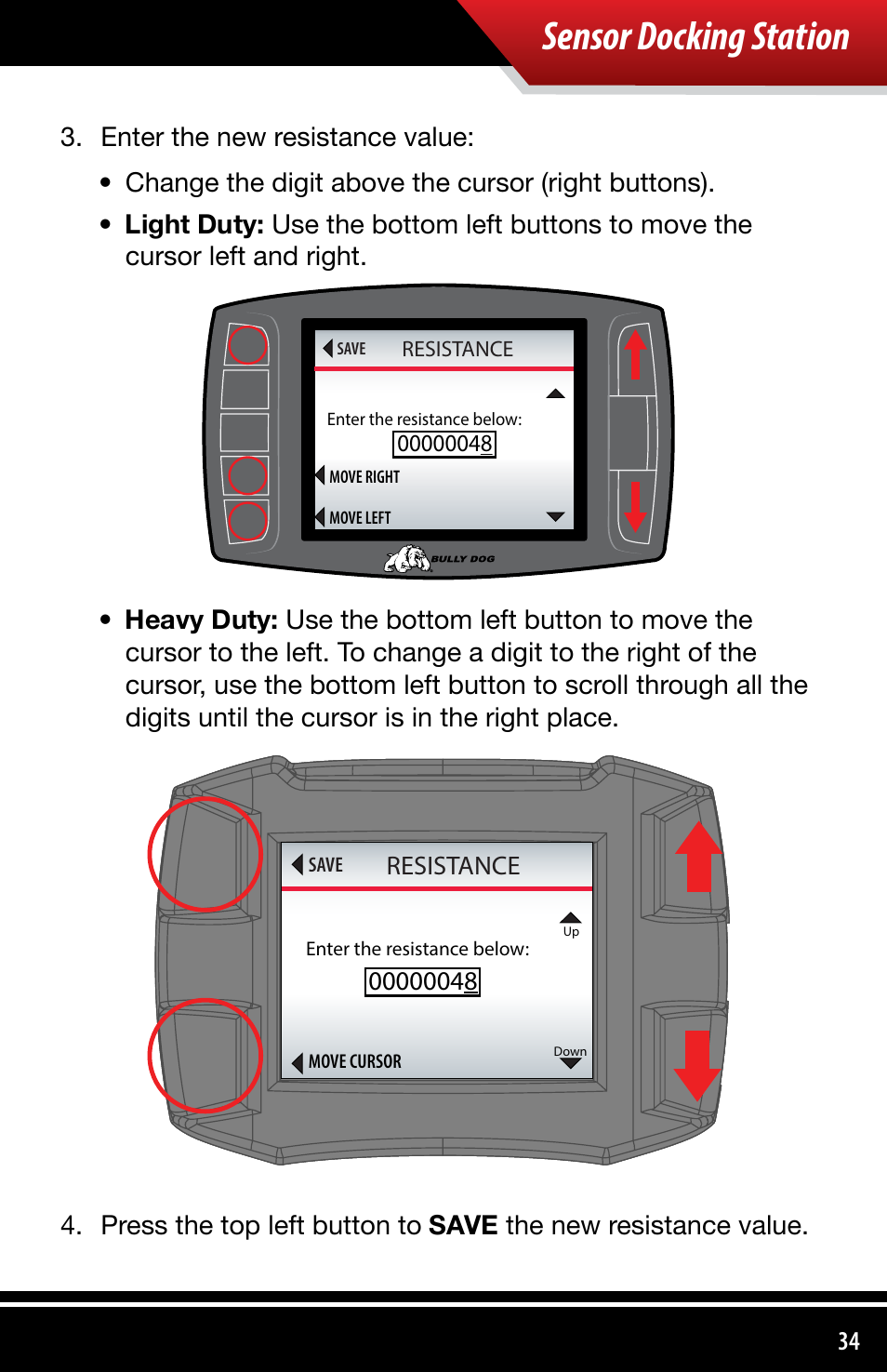 Sensor docking station | Bully Dog 4038x Sensor Docking Station User Manual | Page 35 / 40
