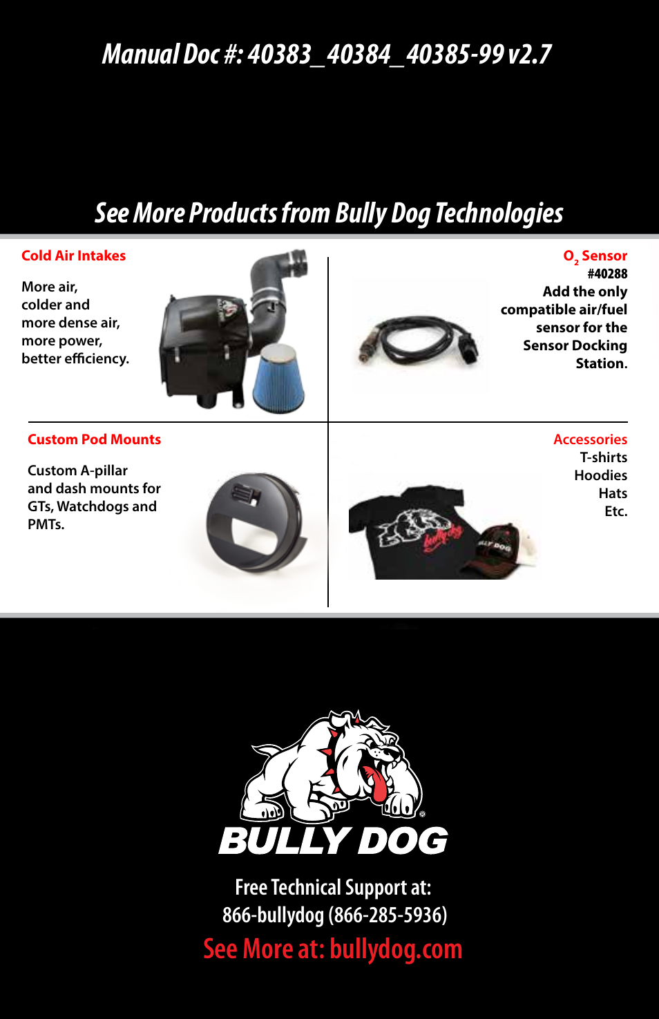 Sensor docking station | Bully Dog 4038x Sensor Docking Station User Manual | Page 40 / 40