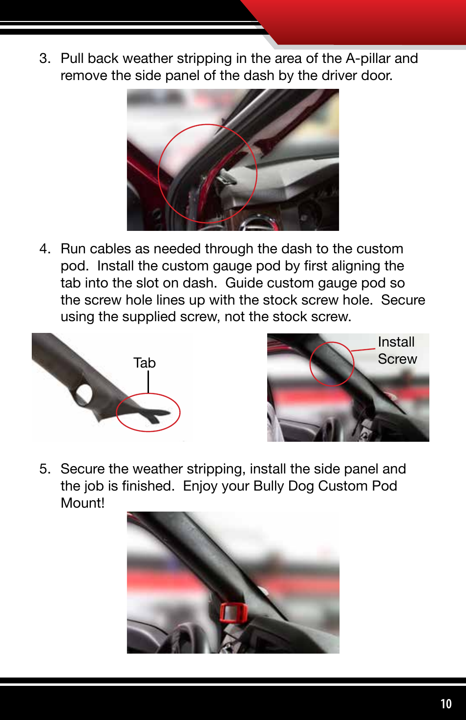 Bully Dog 3330x Custom Gauge Pods User Manual | Page 11 / 30