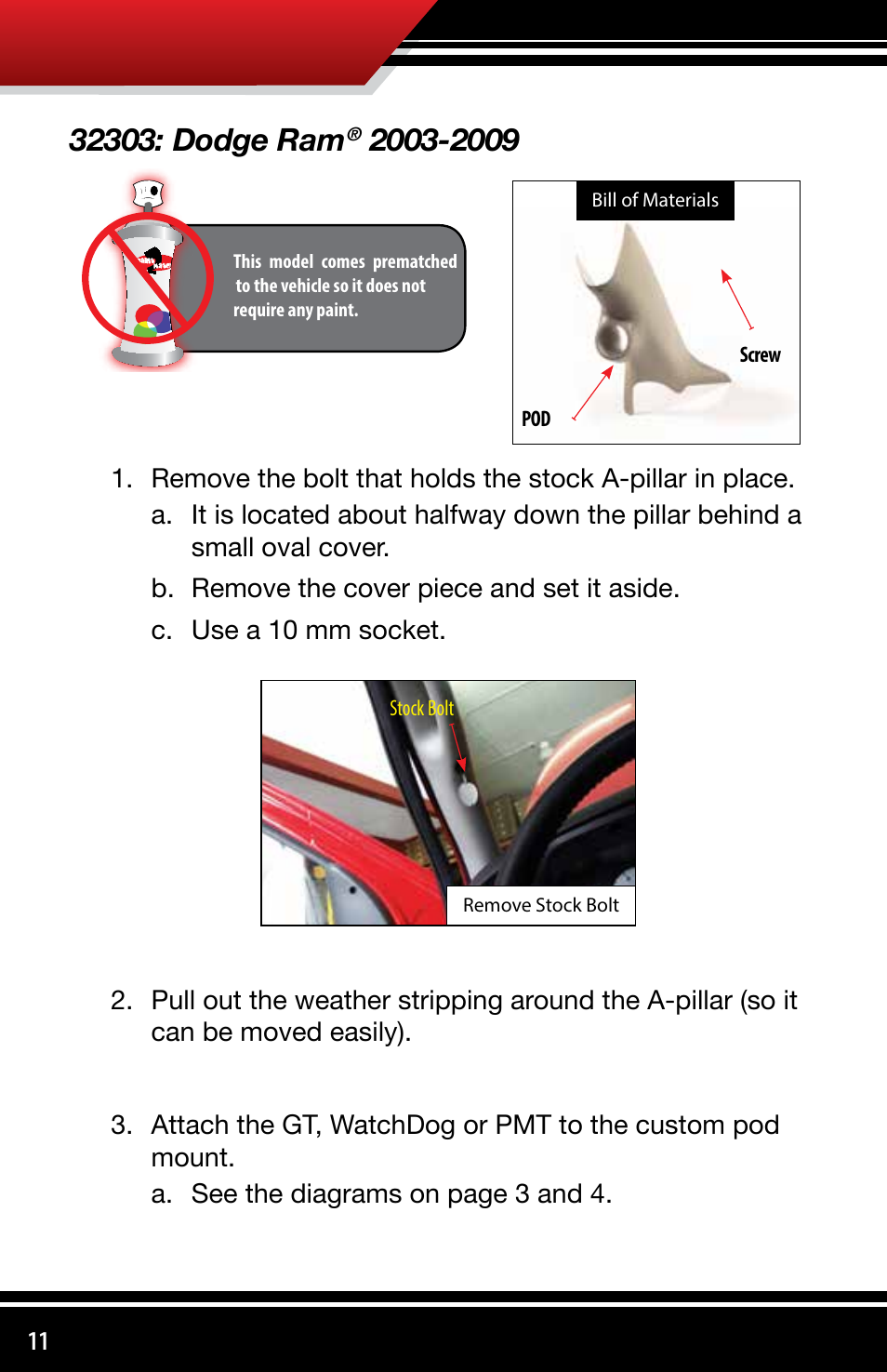 Bully Dog 3330x Custom Gauge Pods User Manual | Page 12 / 30