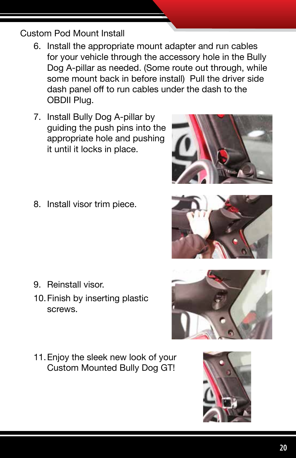 Bully Dog 3330x Custom Gauge Pods User Manual | Page 21 / 30