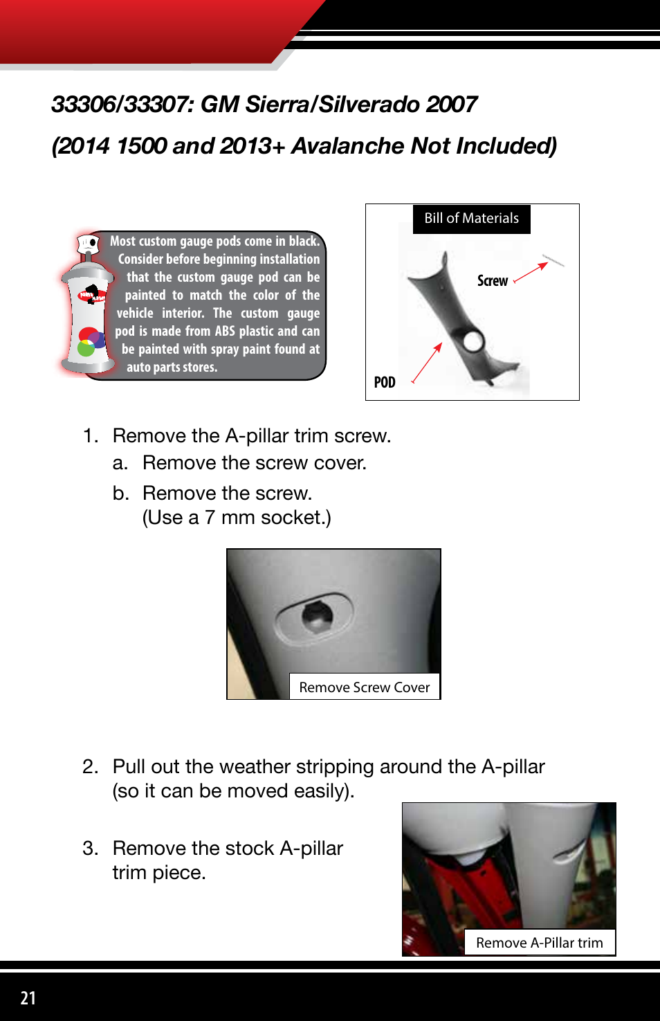 Bully Dog 3330x Custom Gauge Pods User Manual | Page 22 / 30