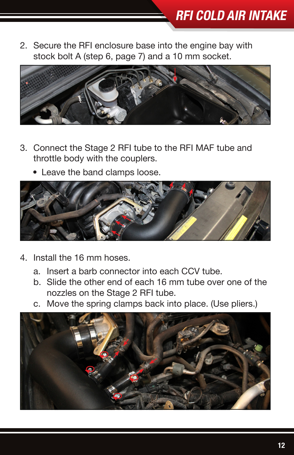 Rfi cold air intake | Bully Dog 54200 Rapid Flow Induction (RFI) Cold Air Intake User Manual | Page 13 / 20