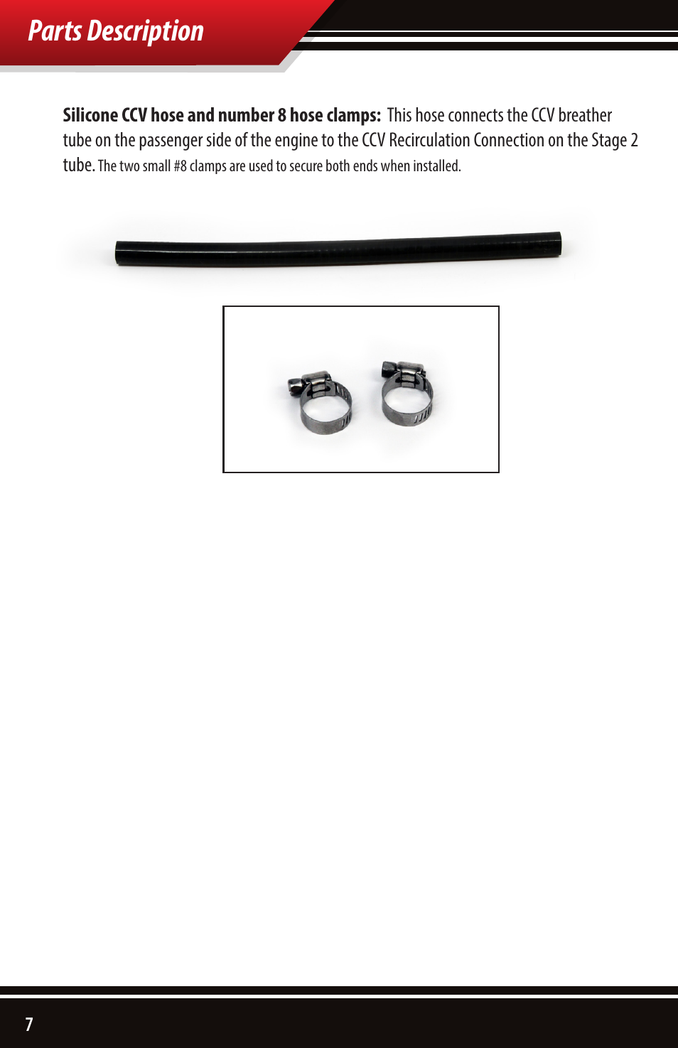 Parts description | Bully Dog 53253 Rapid Flow Induction (RFI) Cold Air Intake User Manual | Page 8 / 24