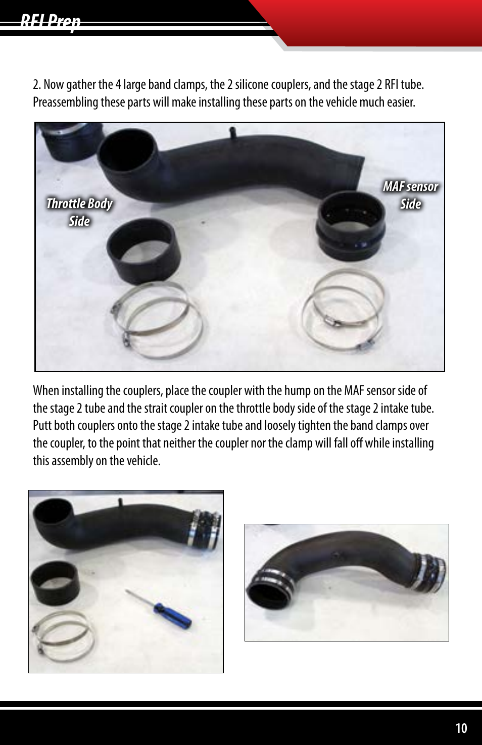 Rfi prep | Bully Dog 53252 Rapid Flow Induction (RFI) Cold Air Intake User Manual | Page 11 / 20