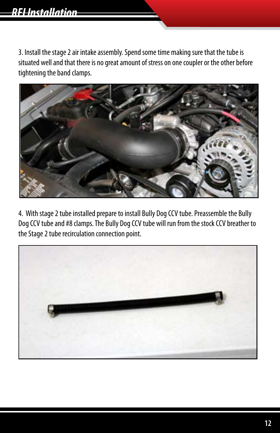 Rfi installation | Bully Dog 53252 Rapid Flow Induction (RFI) Cold Air Intake User Manual | Page 13 / 20