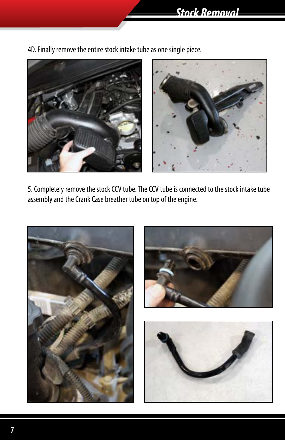 Stock removal | Bully Dog 53252 Rapid Flow Induction (RFI) Cold Air Intake User Manual | Page 8 / 20