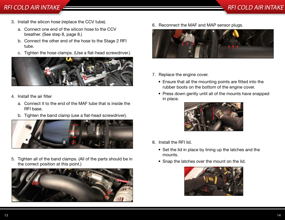 Rfi cold air intake | Bully Dog 53205 Rapid Flow Induction (RFI) Cold Air Intake User Manual | Page 8 / 11