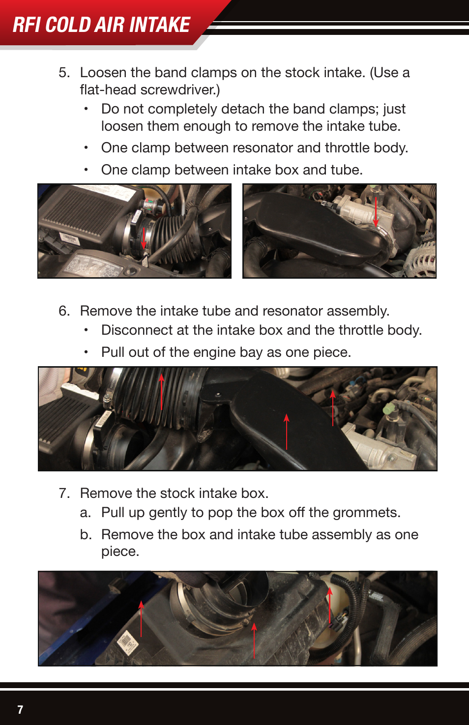 Rfi cold air intake | Bully Dog 53204 Rapid Flow Induction (RFI) Cold Air Intake User Manual | Page 8 / 16