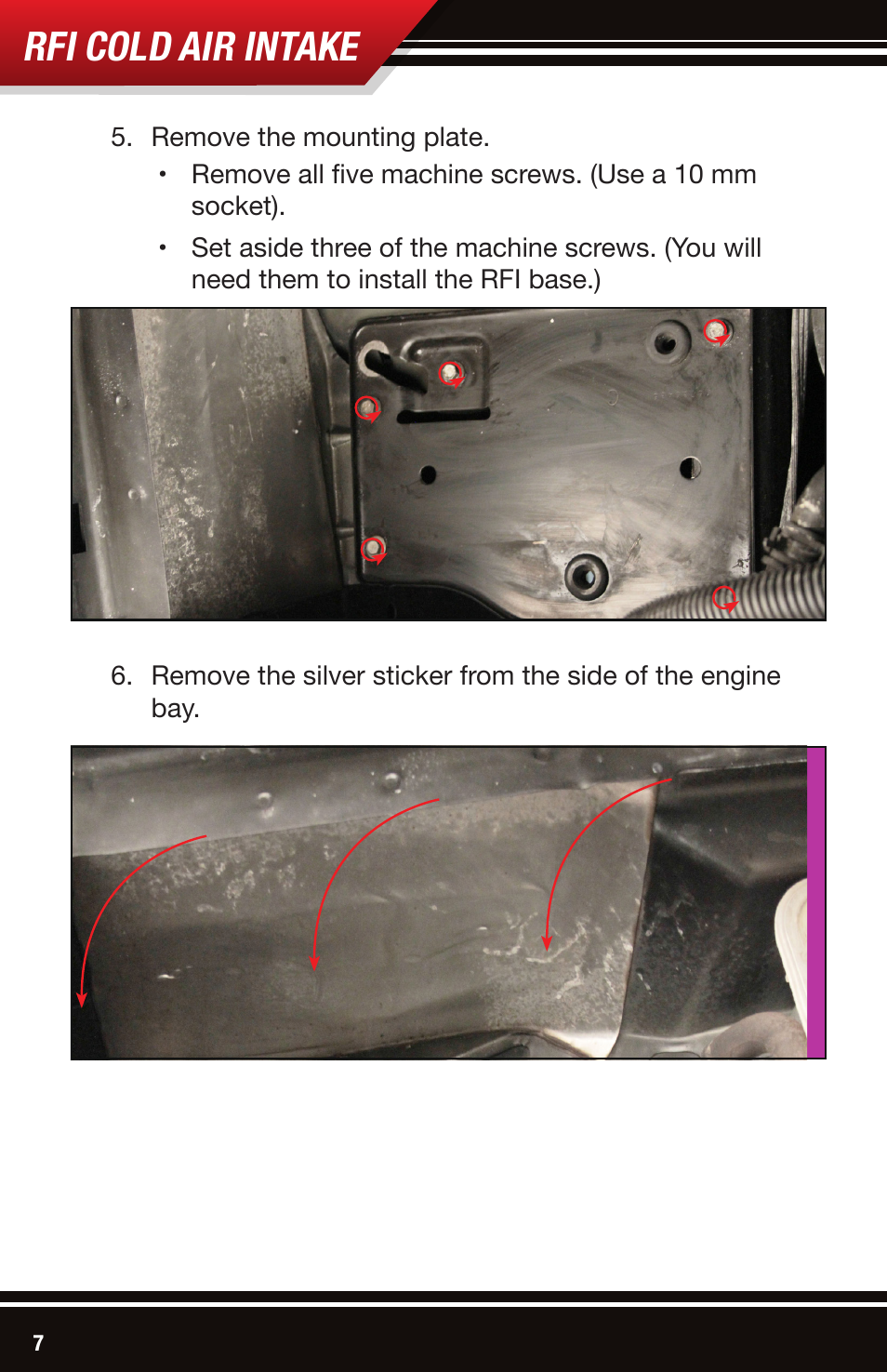 Rfi cold air intake | Bully Dog 53106 Rapid Flow Induction (RFI) Cold Air Intake User Manual | Page 8 / 16