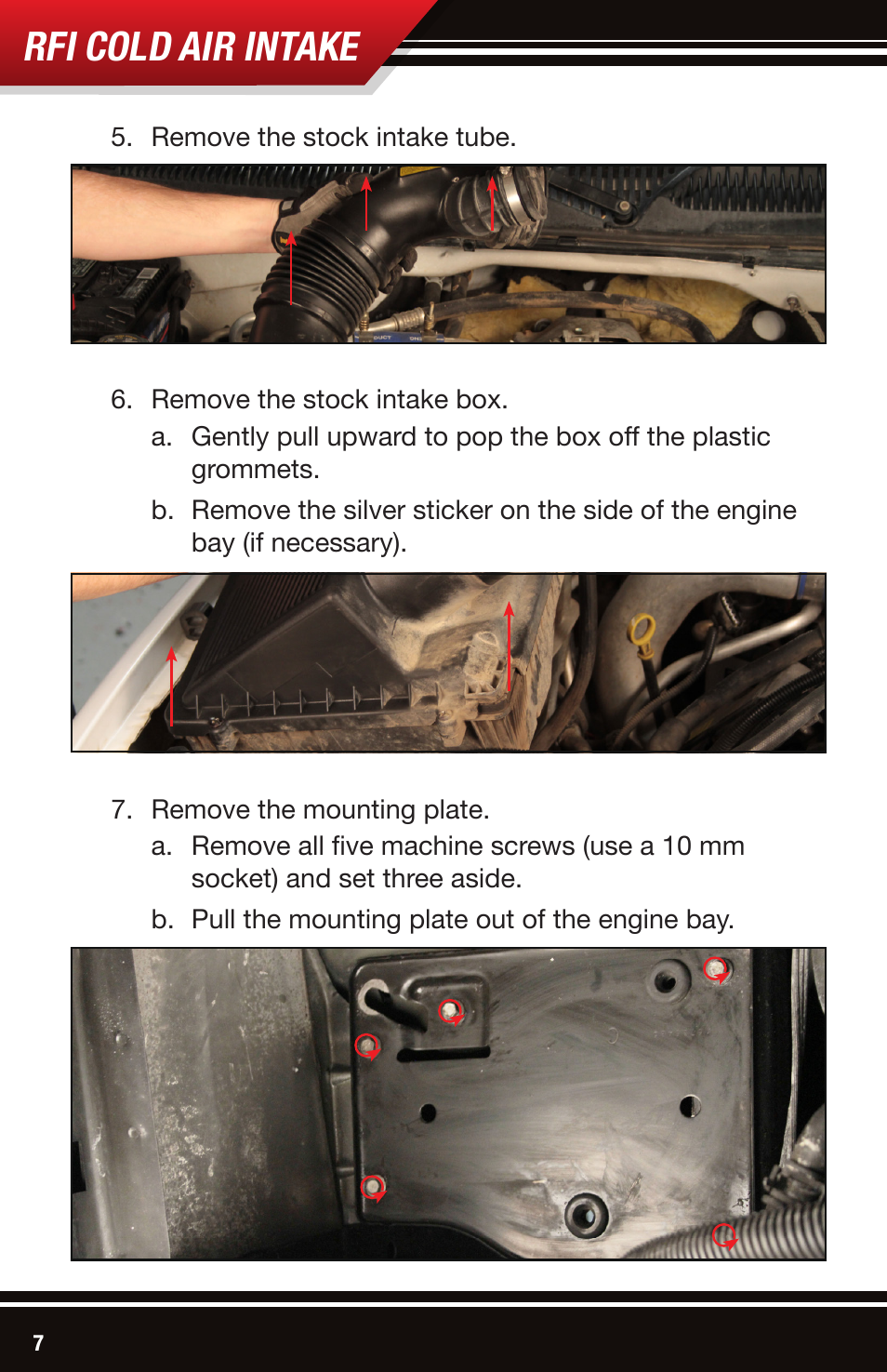 Rfi cold air intake | Bully Dog 53105 Rapid Flow Induction (RFI) Cold Air Intake User Manual | Page 8 / 16
