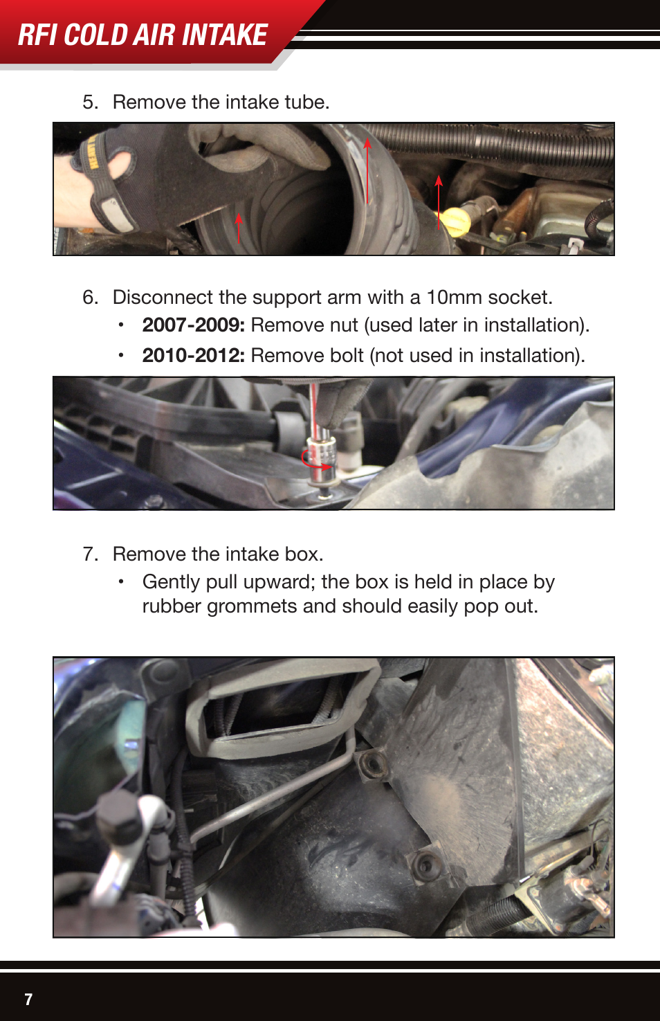 Rfi cold air intake | Bully Dog 52103 Rapid Flow Induction (RFI) Cold Air Intake User Manual | Page 8 / 16