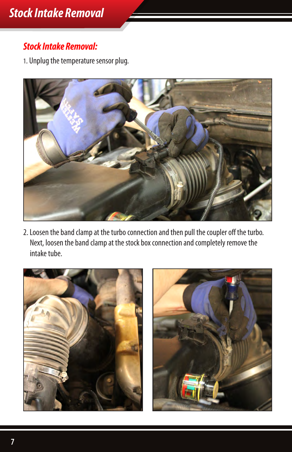 Stock intake removal | Bully Dog 52102 Rapid Flow Induction (RFI) Cold Air Intake User Manual | Page 8 / 16