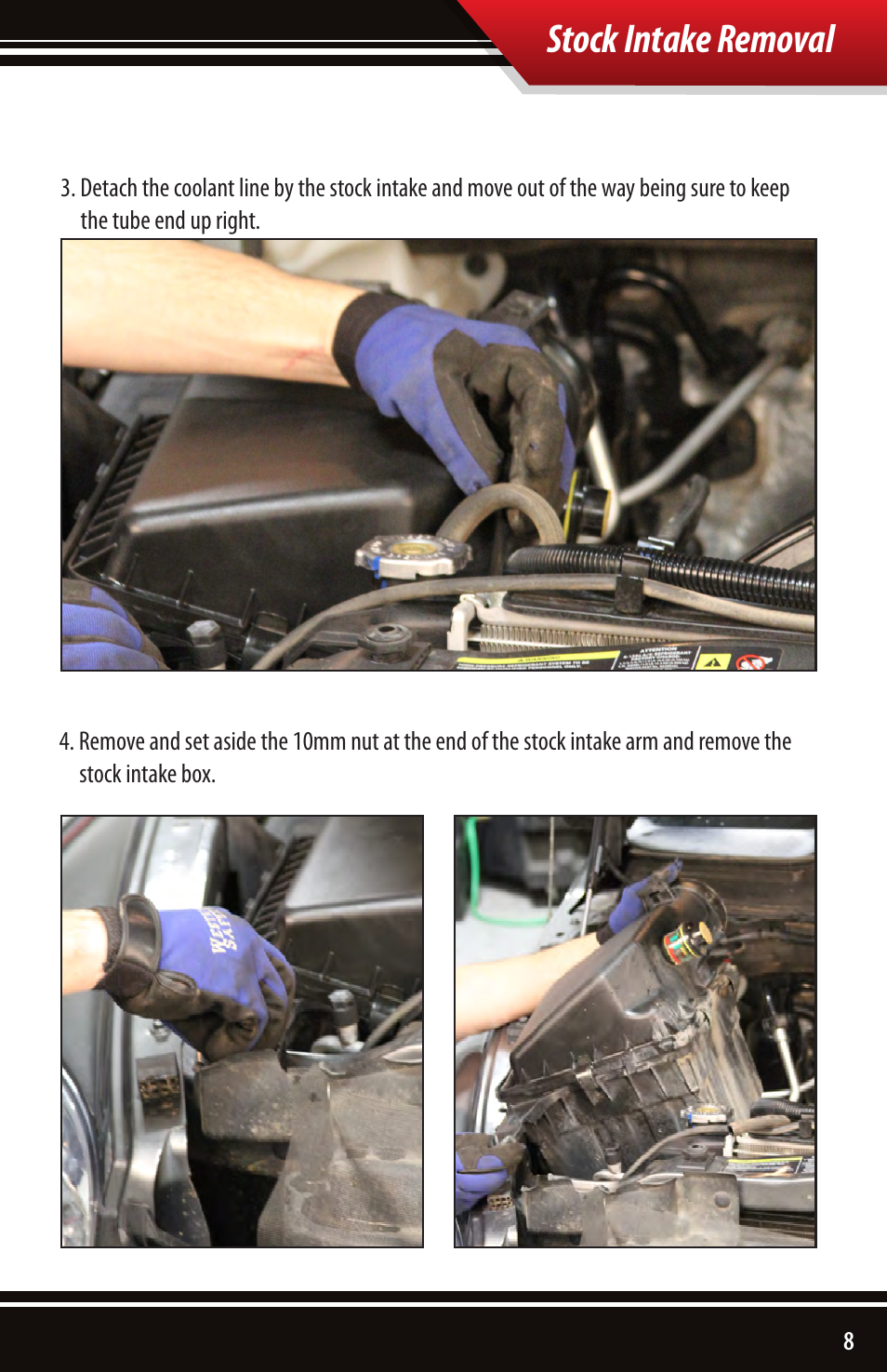 Stock intake removal | Bully Dog 52102 Rapid Flow Induction (RFI) Cold Air Intake User Manual | Page 9 / 16