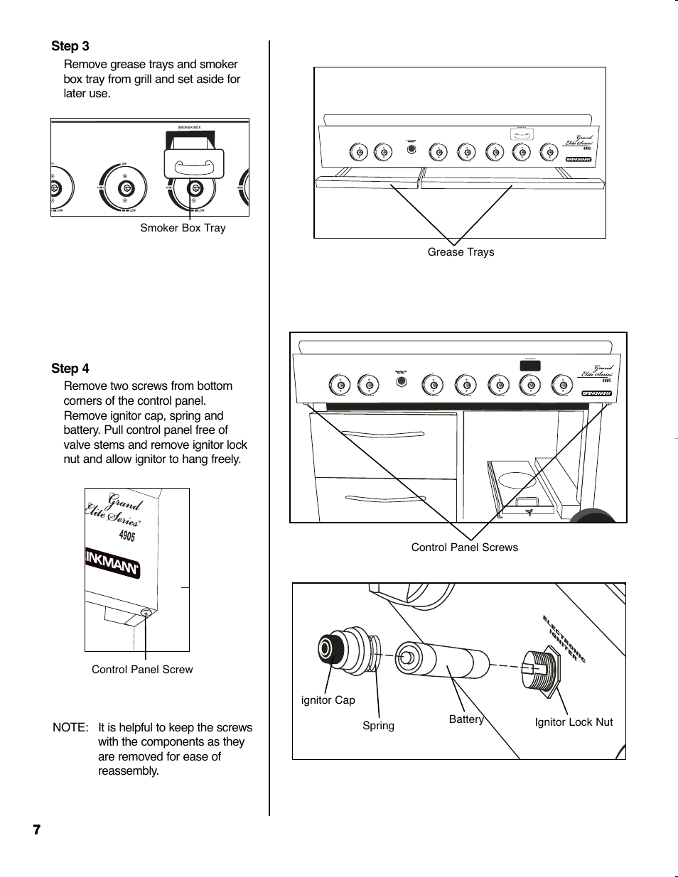 Brinkmann GRAND ELITE SERIES 4905 User Manual | Page 8 / 28