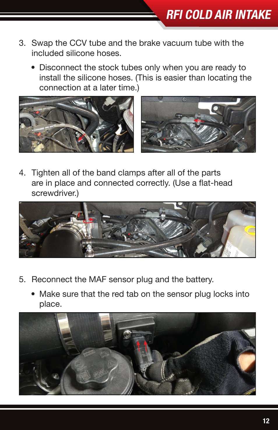 Rfi cold air intake | Bully Dog 51203-99 Rapid Flow Induction (RFI) Cold Air Intake User Manual | Page 13 / 20