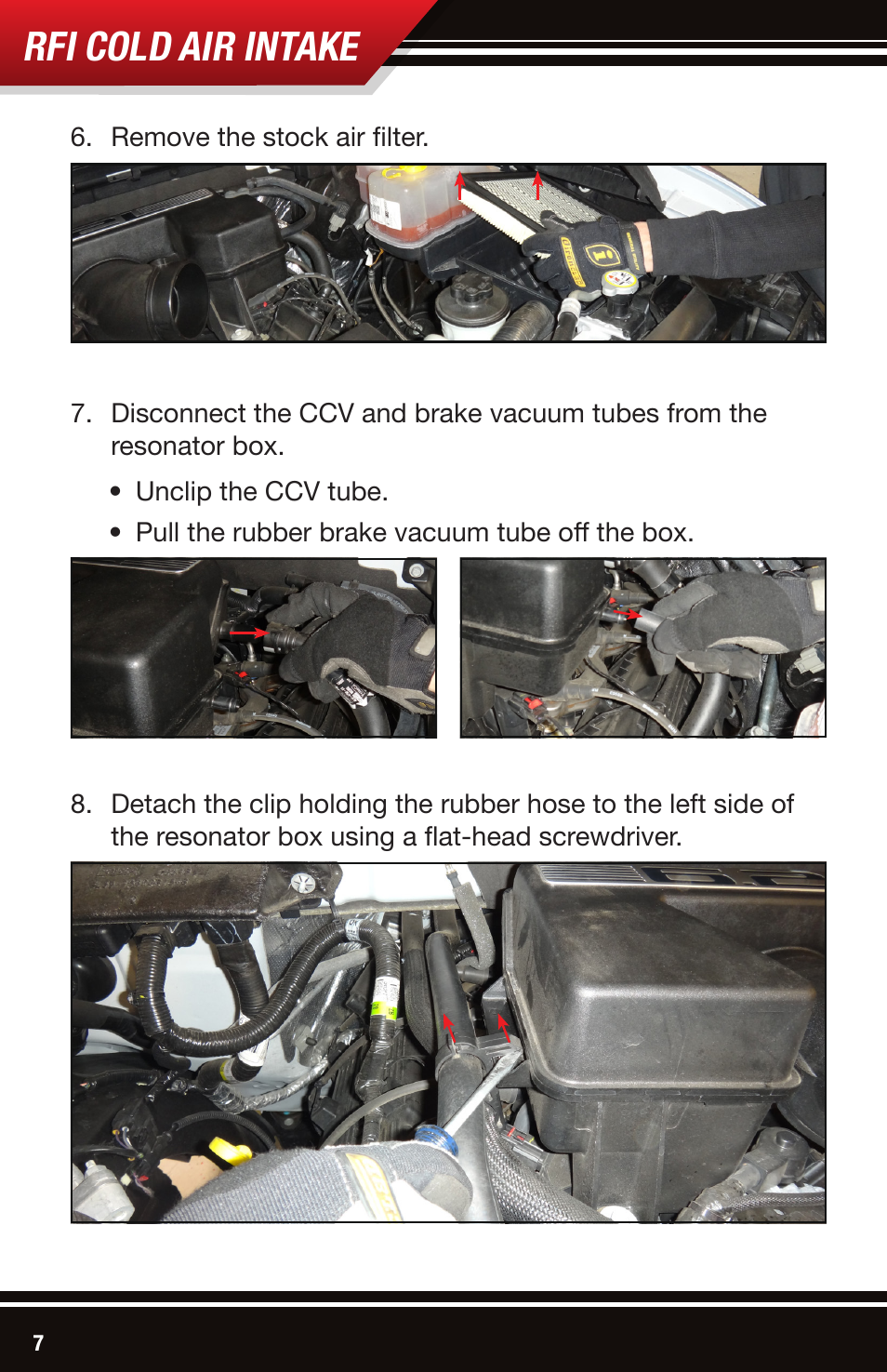 Rfi cold air intake | Bully Dog 51203-99 Rapid Flow Induction (RFI) Cold Air Intake User Manual | Page 8 / 20