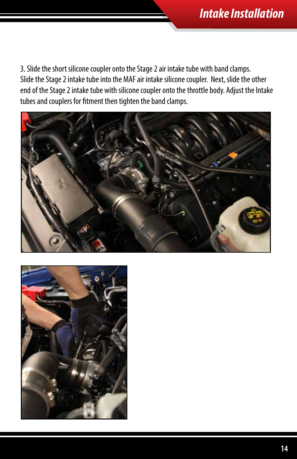 Intake installation | Bully Dog 51201 Rapid Flow Induction (RFI) Cold Air Intake User Manual | Page 15 / 20