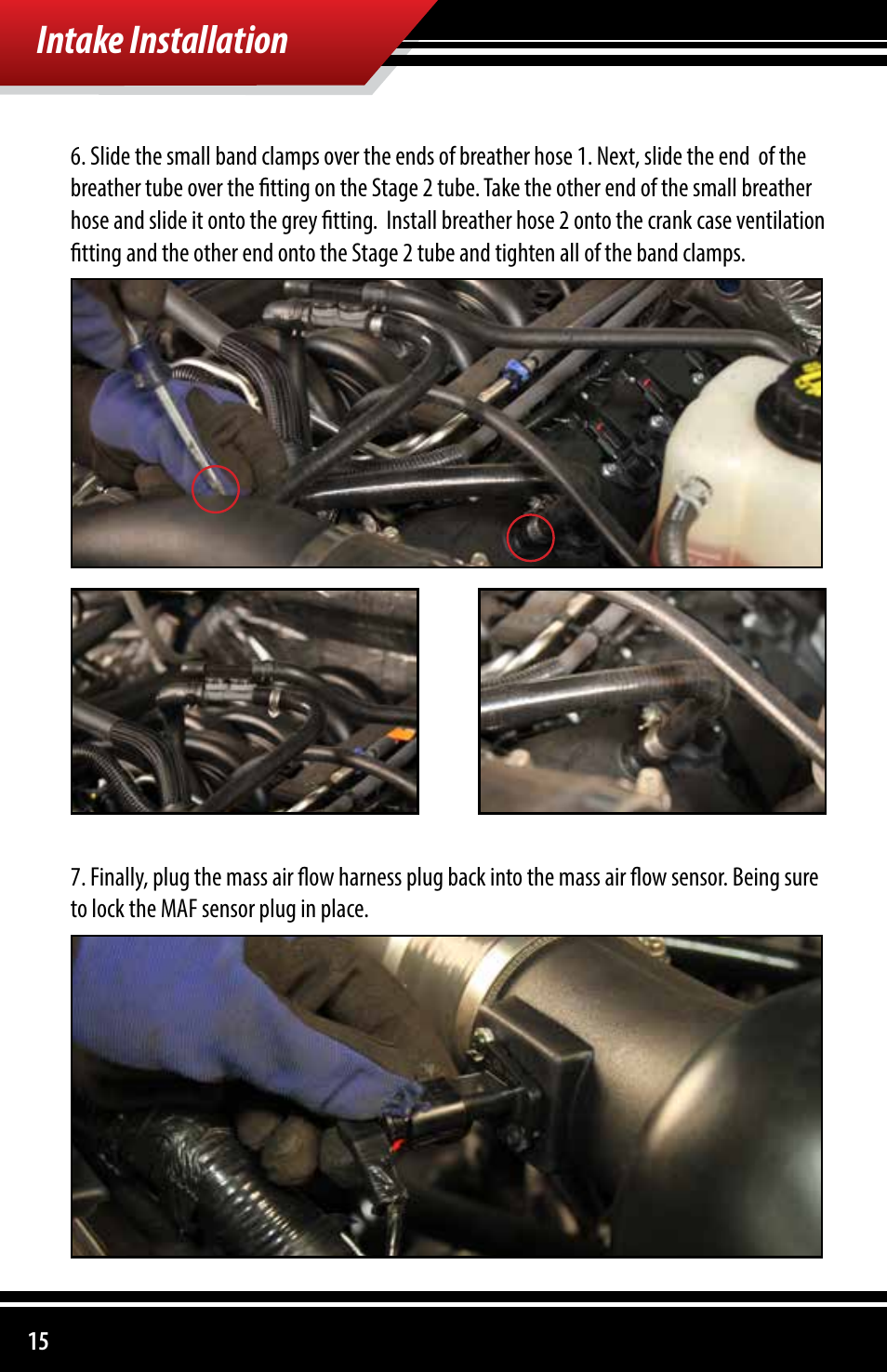 Intake installation | Bully Dog 51201 Rapid Flow Induction (RFI) Cold Air Intake User Manual | Page 16 / 20