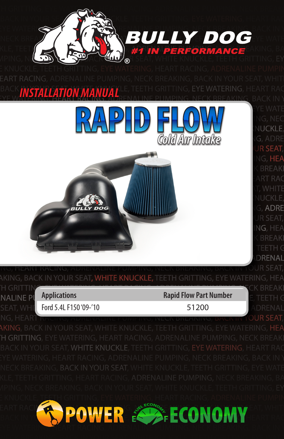 Bully Dog 51200 Rapid Flow Induction (RFI) Cold Air Intake User Manual | 20 pages