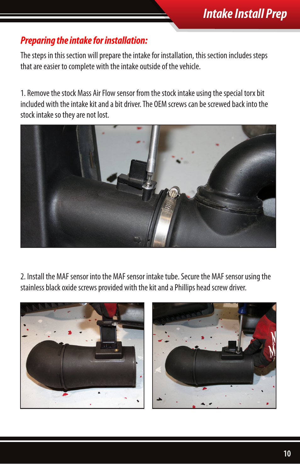 Intake install prep | Bully Dog 51200 Rapid Flow Induction (RFI) Cold Air Intake User Manual | Page 11 / 20