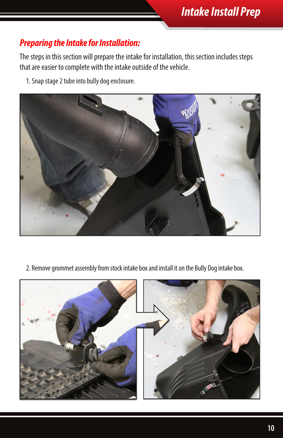 Intake install prep | Bully Dog 51104 Rapid Flow Induction (RFI) Cold Air Intake User Manual | Page 11 / 20