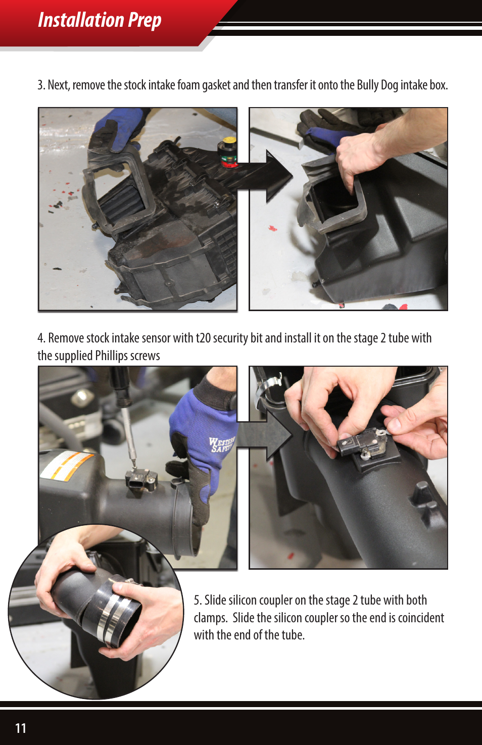 Installation prep | Bully Dog 51104 Rapid Flow Induction (RFI) Cold Air Intake User Manual | Page 12 / 20