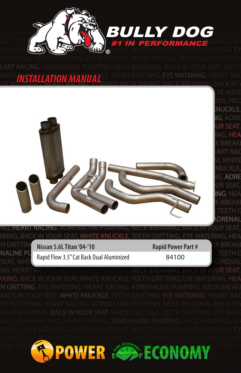 Bully Dog 84100 Rapid Flow Exhaust System User Manual | 12 pages