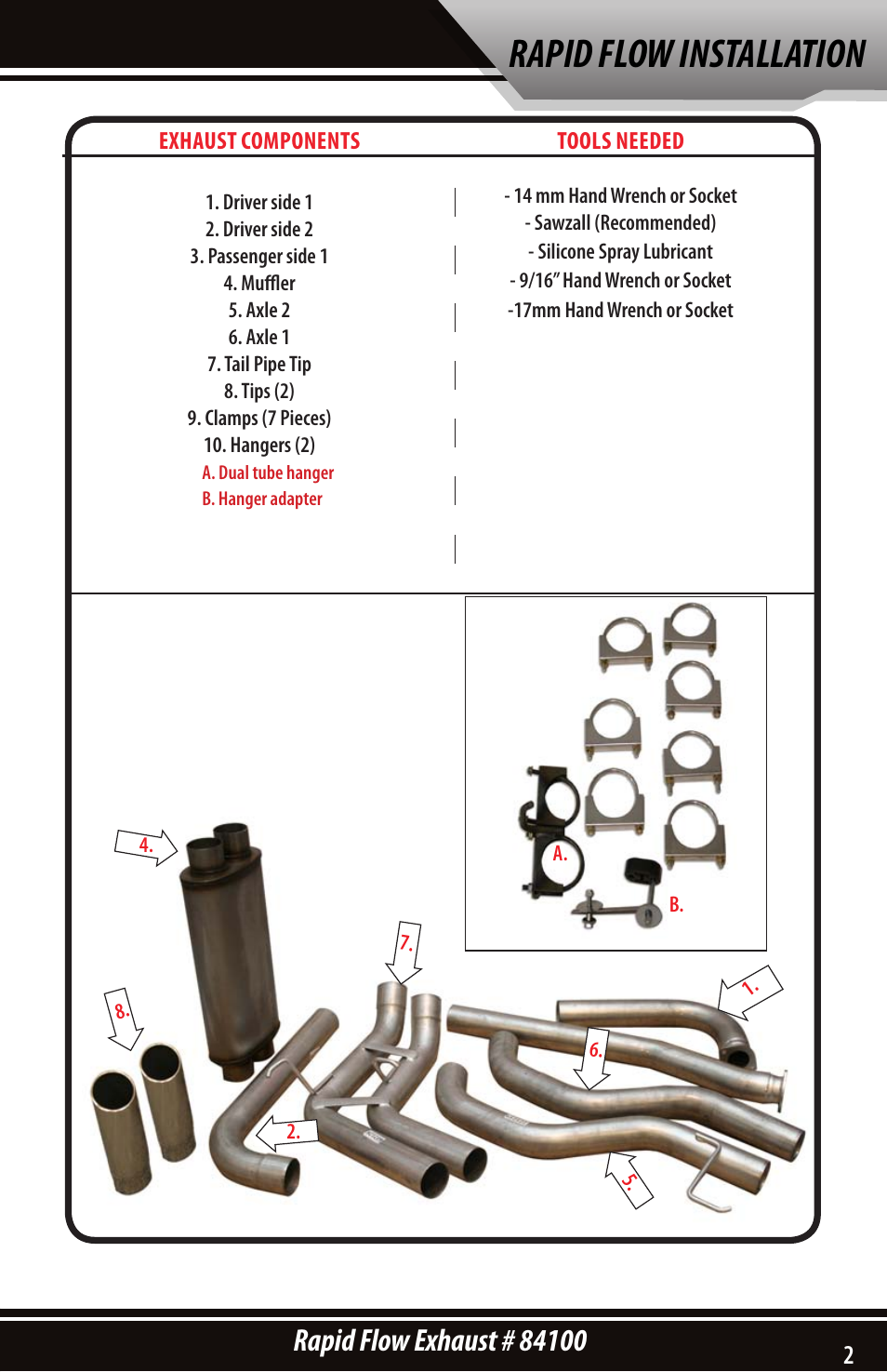 Rapid flow installation | Bully Dog 84100 Rapid Flow Exhaust System User Manual | Page 3 / 12