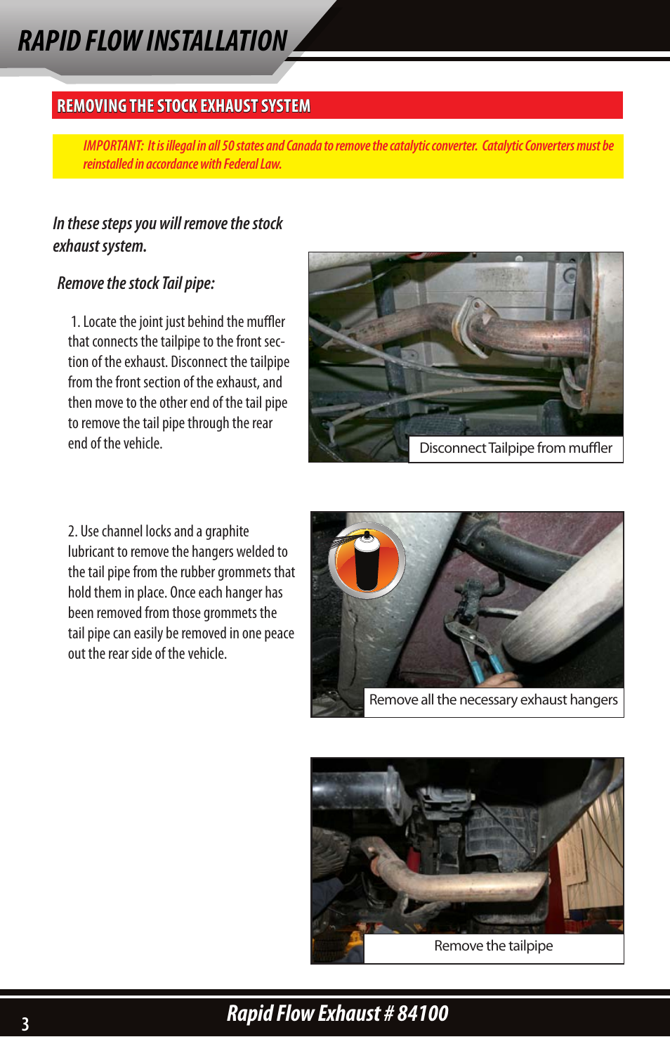 Rapid flow installation | Bully Dog 84100 Rapid Flow Exhaust System User Manual | Page 4 / 12