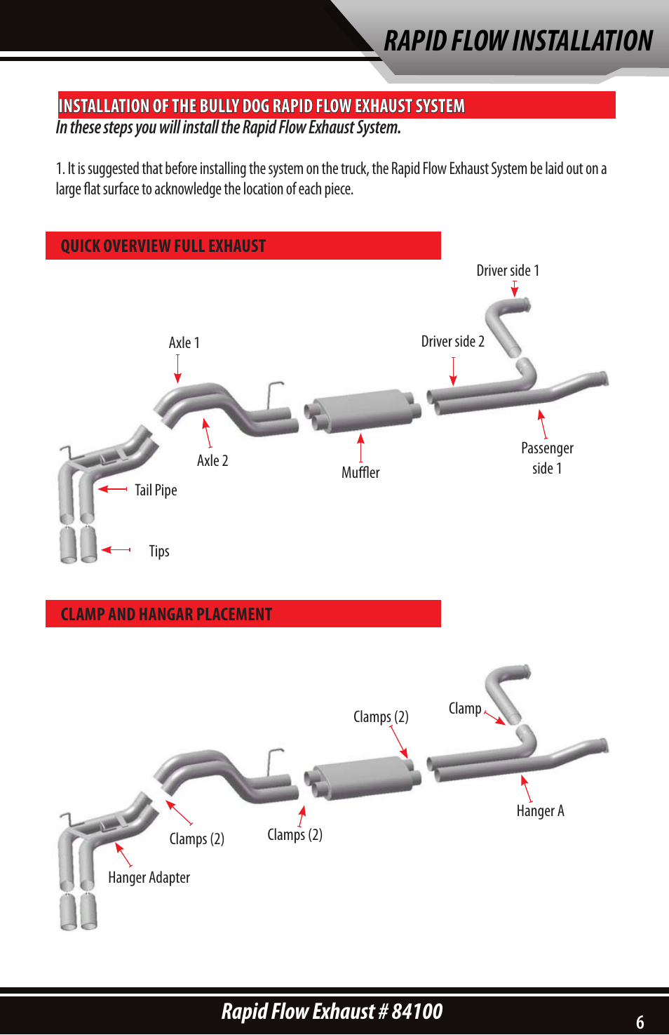 Rapid flow installation | Bully Dog 84100 Rapid Flow Exhaust System User Manual | Page 7 / 12