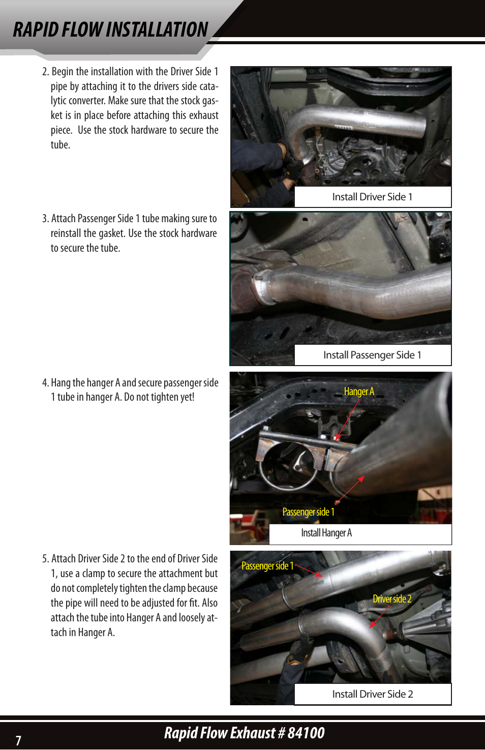 Rapid flow installation | Bully Dog 84100 Rapid Flow Exhaust System User Manual | Page 8 / 12