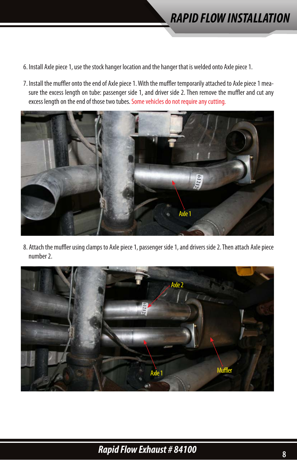 Rapid flow installation | Bully Dog 84100 Rapid Flow Exhaust System User Manual | Page 9 / 12