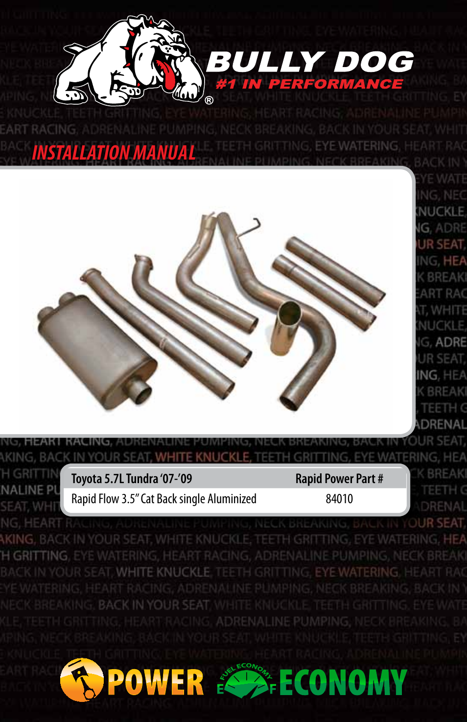 Bully Dog 84010 Rapid Flow Exhaust System User Manual | 12 pages