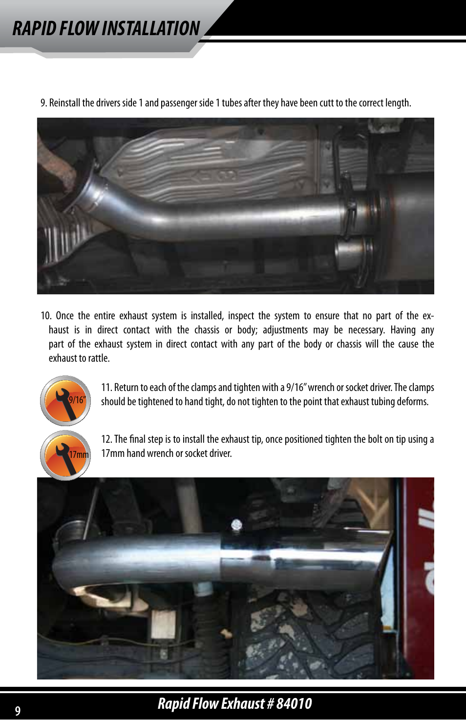 Rapid flow installation | Bully Dog 84010 Rapid Flow Exhaust System User Manual | Page 10 / 12