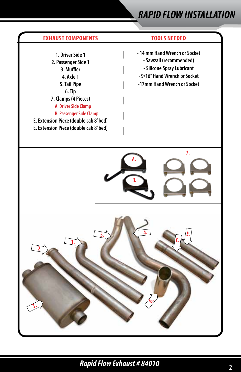 Rapid flow installation | Bully Dog 84010 Rapid Flow Exhaust System User Manual | Page 3 / 12