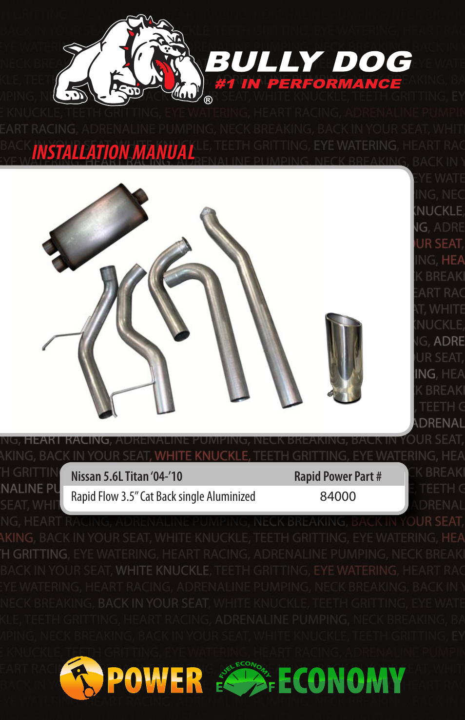 Bully Dog 84000 Rapid Flow Exhaust System User Manual | 12 pages