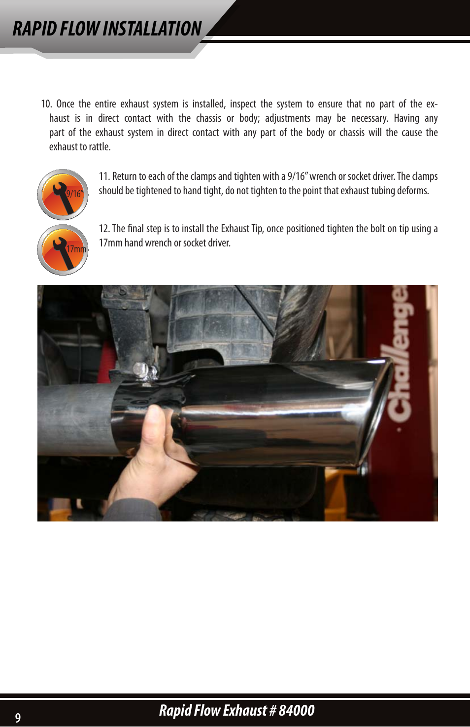 Rapid flow installation | Bully Dog 84000 Rapid Flow Exhaust System User Manual | Page 10 / 12