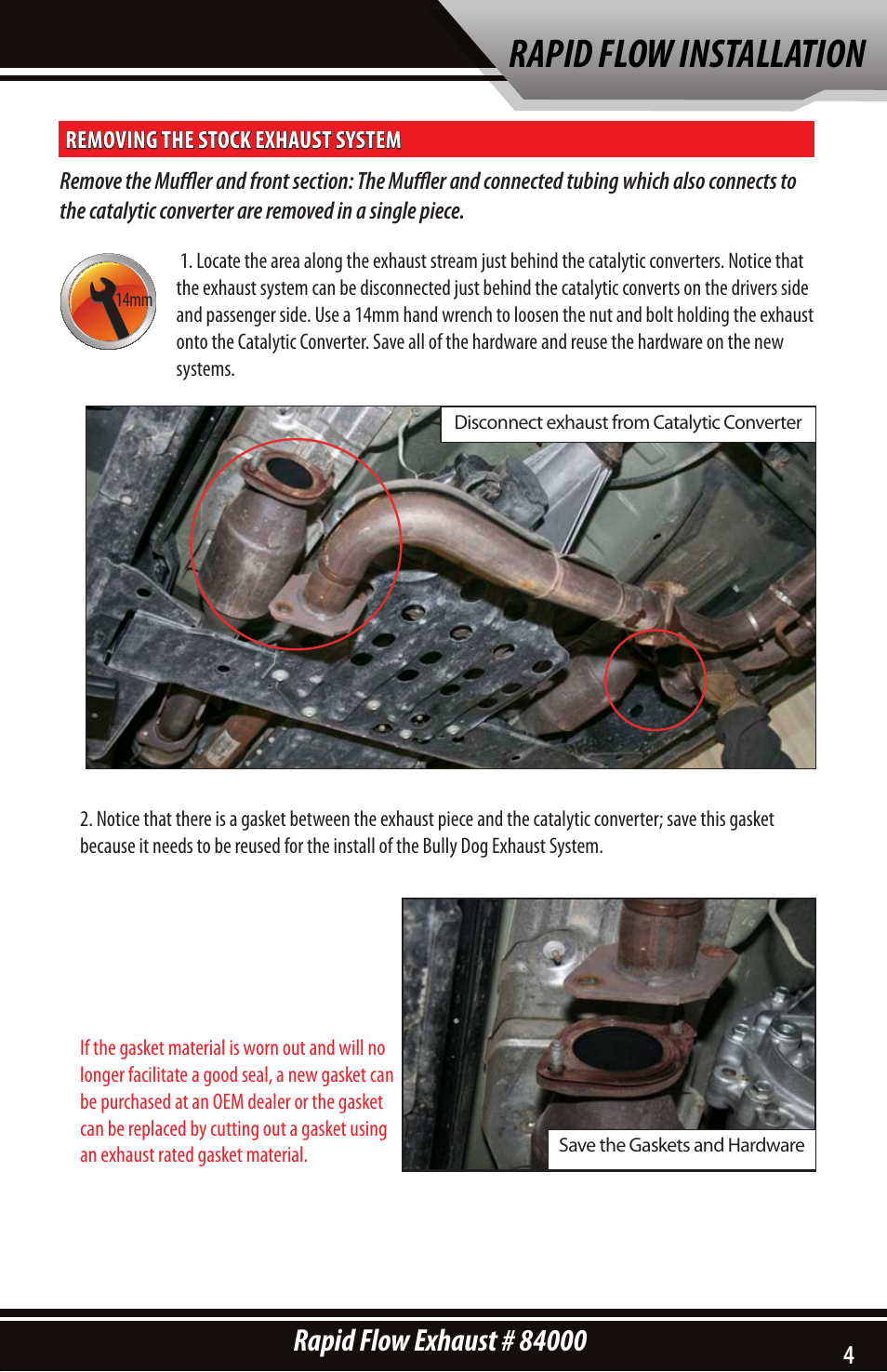 Rapid flow installation | Bully Dog 84000 Rapid Flow Exhaust System User Manual | Page 5 / 12