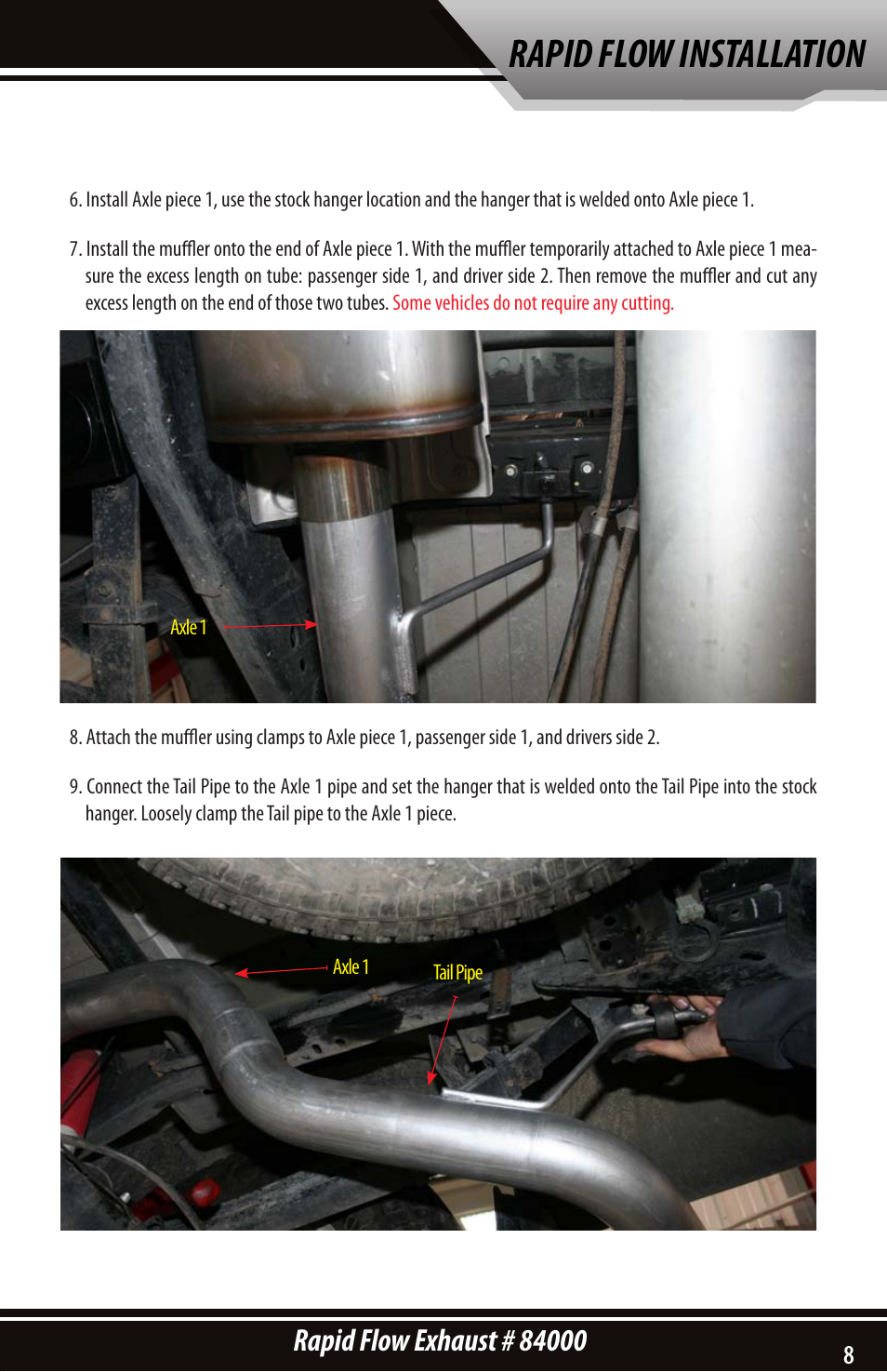 Rapid flow installation | Bully Dog 84000 Rapid Flow Exhaust System User Manual | Page 9 / 12