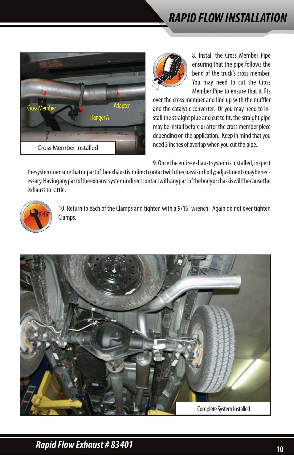 Rapid flow installation | Bully Dog 83401 Rapid Flow User Manual | Page 9 / 12