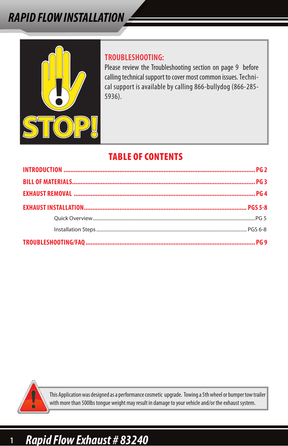 Bully Dog 83240 Rapid Flow User Manual | Page 2 / 12