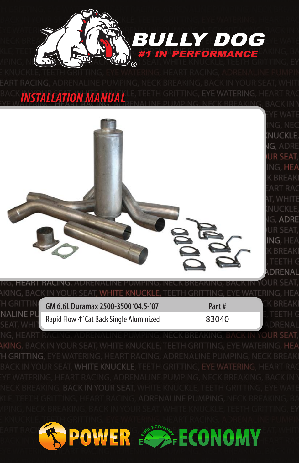 Bully Dog 83040 Rapid Flow User Manual | 12 pages