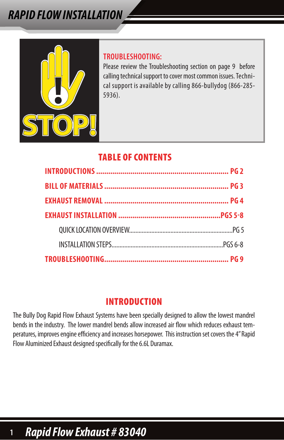 Bully Dog 83040 Rapid Flow User Manual | Page 2 / 12