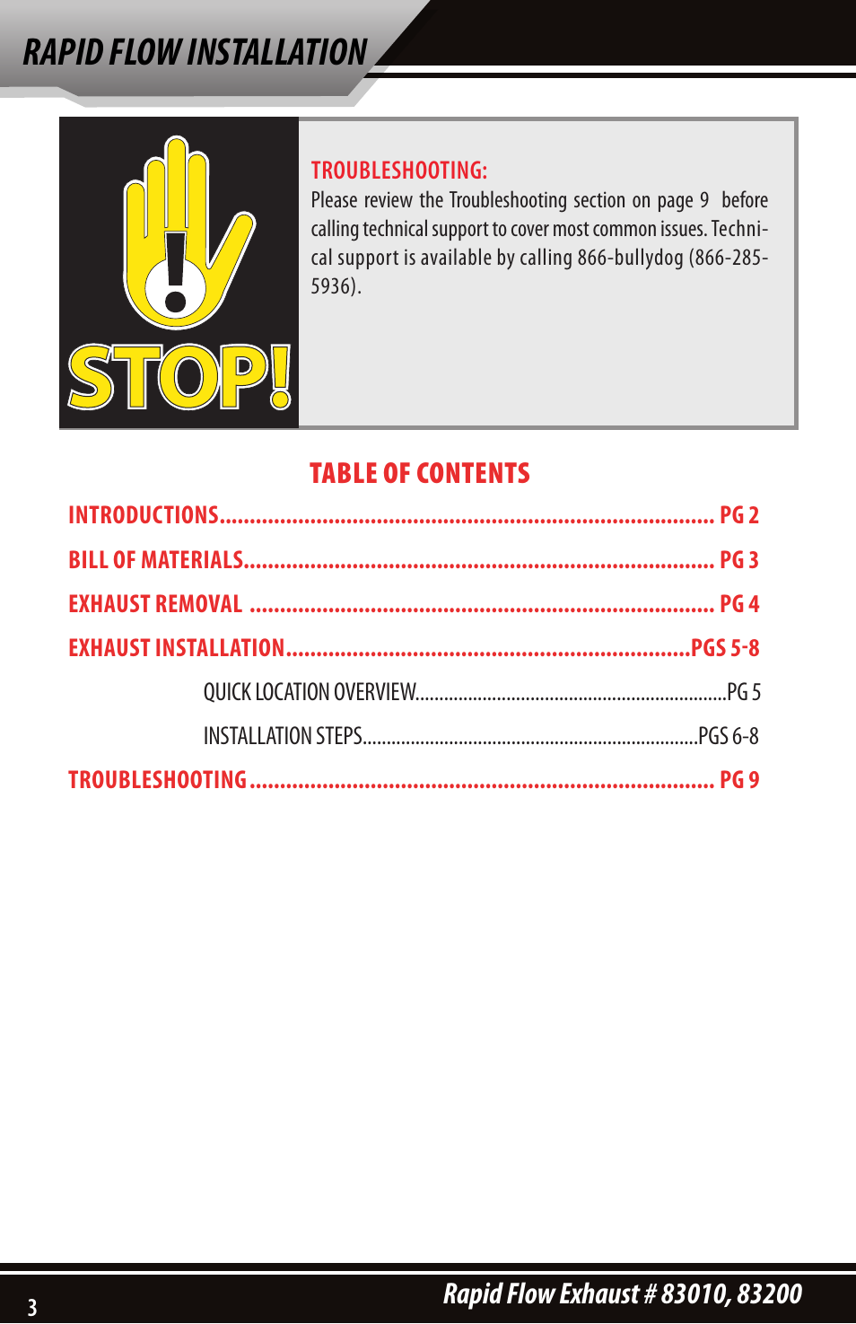 Rapid flow installation | Bully Dog 83200 Rapid Flow User Manual | Page 2 / 12