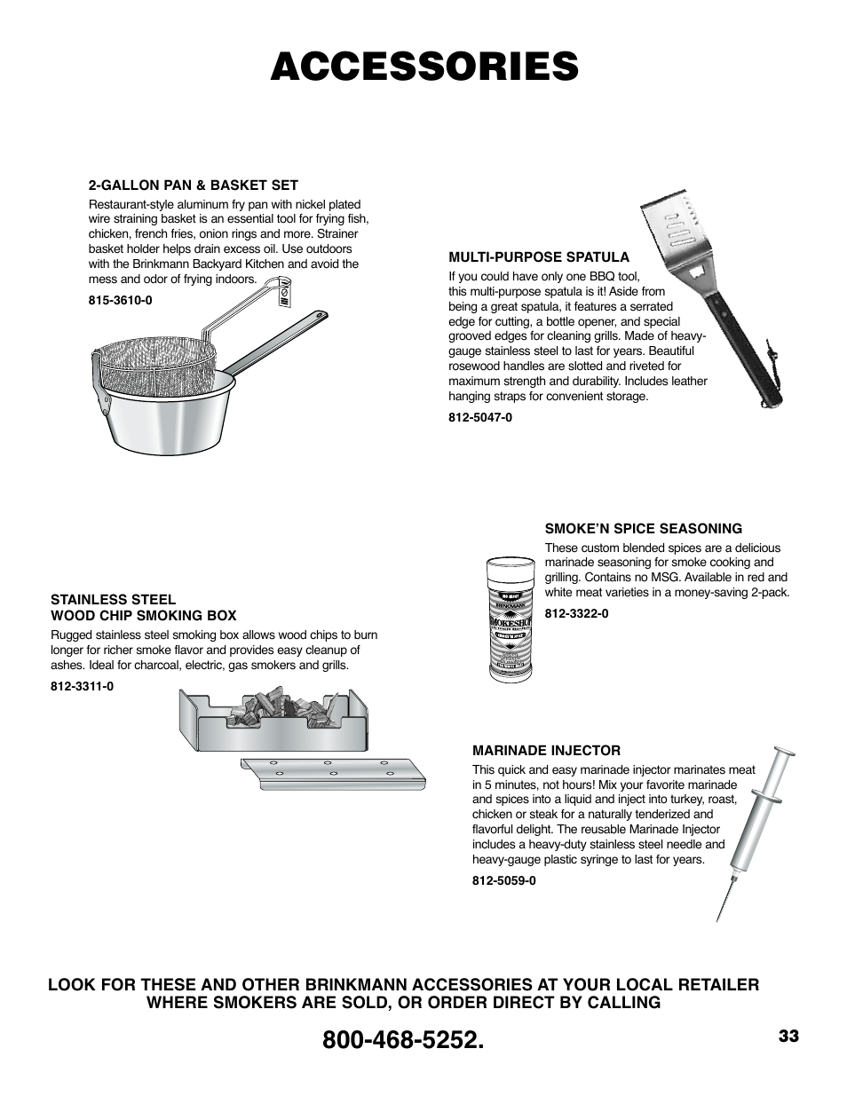 Accessories | Brinkmann 2235 User Manual | Page 35 / 36