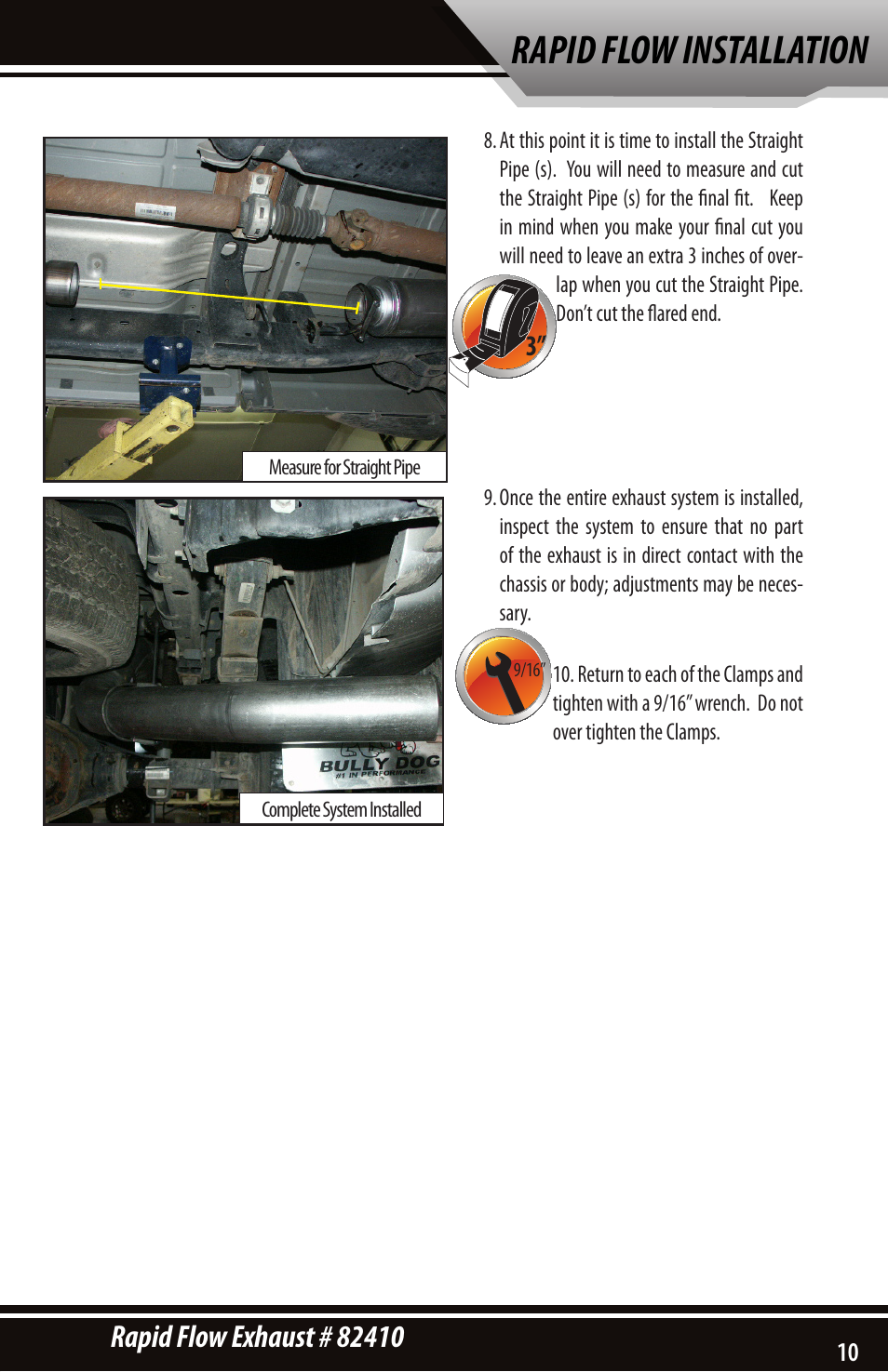 Rapid flow installation | Bully Dog 82410 Rapid Flow User Manual | Page 9 / 12