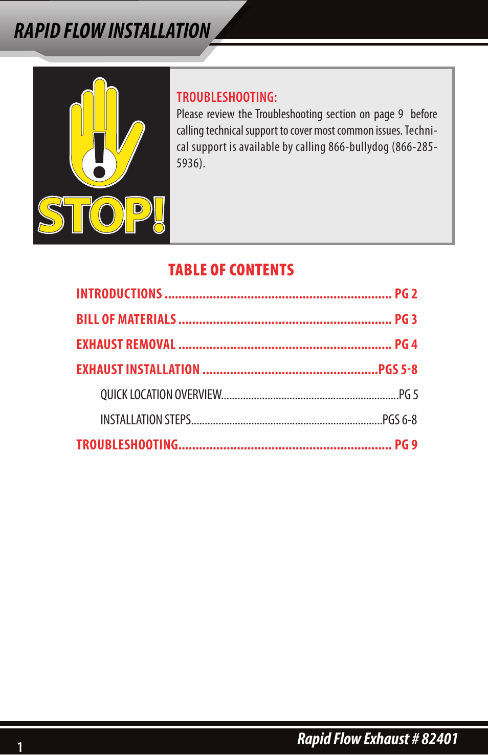Rapid flow installation | Bully Dog 82401 Rapid Flow User Manual | Page 2 / 12