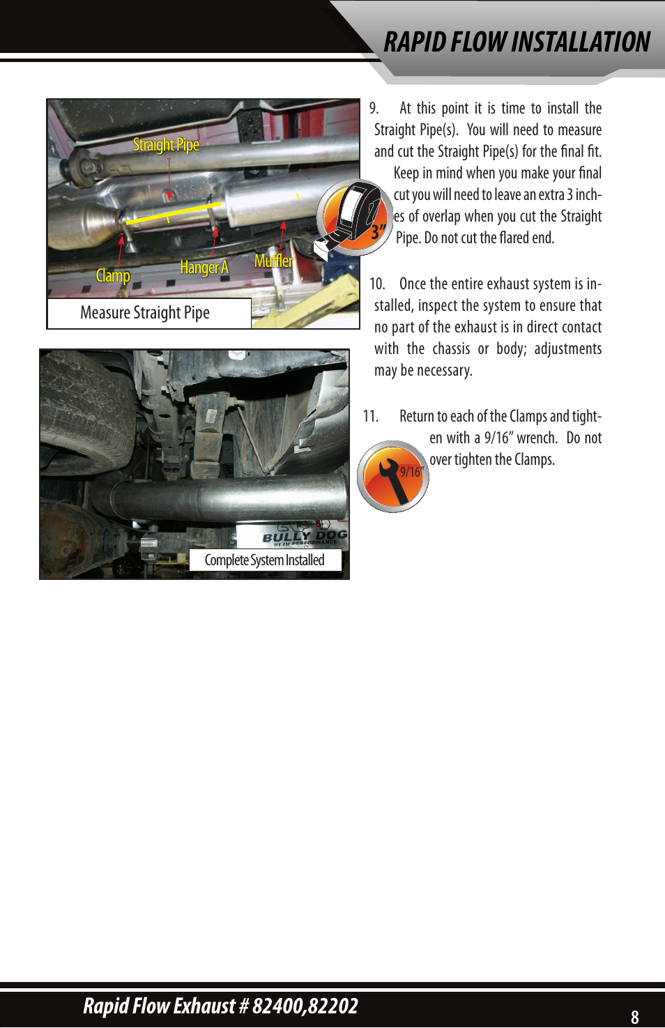 Rapid flow installation | Bully Dog 82202 Rapid Flow User Manual | Page 9 / 12