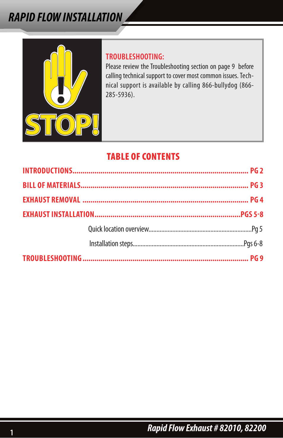 Rapid flow installation | Bully Dog 82200 Rapid Flow User Manual | Page 2 / 12